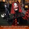 Scary Talking Clown Halloween Animatronic with Movement, Touch Activated Lights, Sounds, and Light-Up Eyes Outdoor & Indoor Decoration (Clown, 5.5FT)